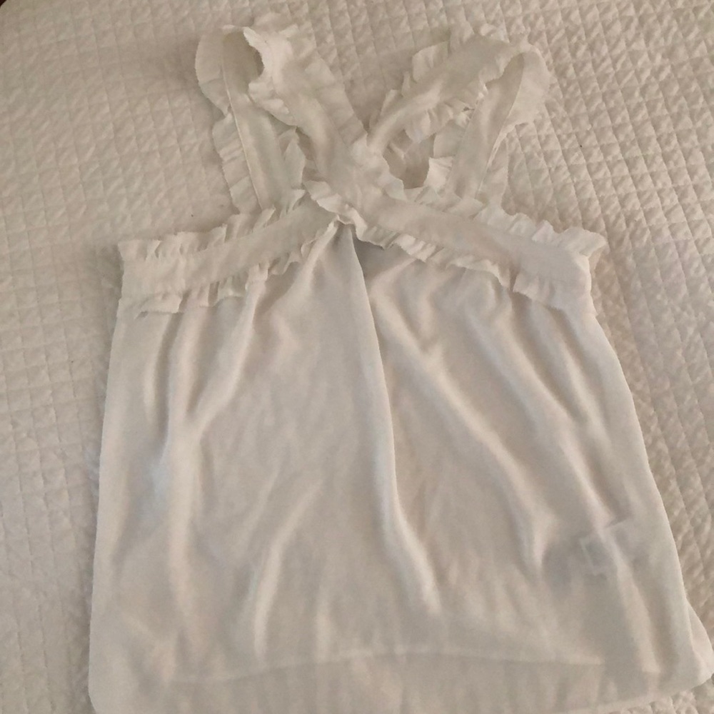 White JCrew silk top